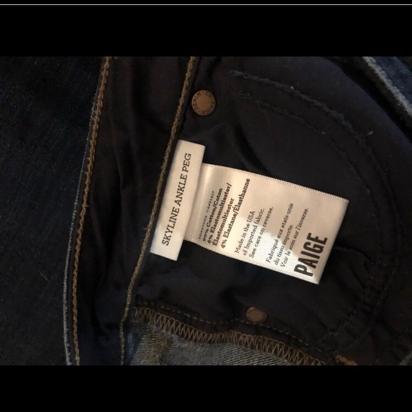 Paige Skyline Ankle Peg denim dark Size 27 - Picture 2 of 4